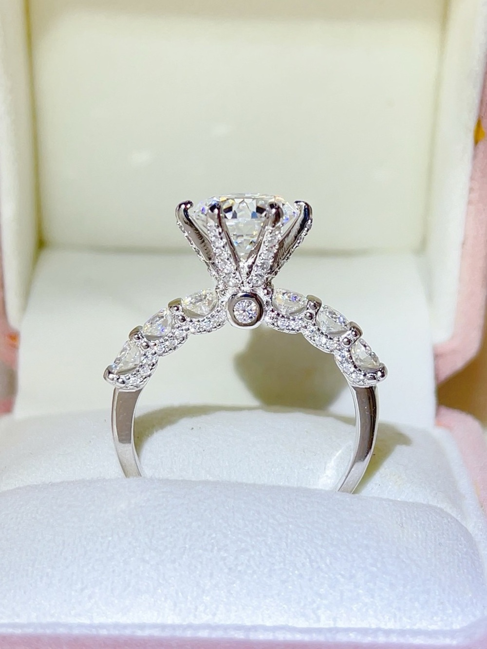 3 Carat 925 Sterling Silver Moissanite Ring